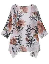 Cárdigan de gasa suelta de media manga para dama