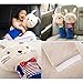 Cute Doll Car Seat Strap Belt Cushion Cover for Kids Children, Adjustable Pillow Pad Vehicle Car Safety Belt Toy Pet Protect Shoulder Chest Child (Rabbit)