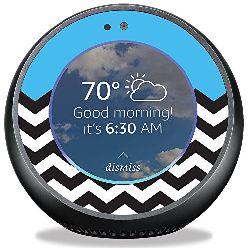 Click Here to See More Images Skin for Amazon Echo Spot - Baby Blue Chevron| MightySkins Protective, Durable, and Unique Vinyl Decal wrap cover | Easy To Apply, Remove, and Change Styles | Made in the USA