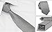 Mens Handmade Polyester Silk Regular Width Necktie with Cufflinks Pocket Square and Tie Clip 3'' (8cm) (Black#1)