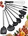 Kitchen Utensil Set - 8 Piece Non-Stick Cooking Utensils & Spatulas - Silicone & Stainless Steel - Safe for Pots & Pans - Serving Tongs, Spoon, Spatula Tools, Pasta Server, Ladle, Strainer, Whisk primary