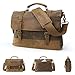 Lifewit Mens Messenger Bag 15.6 Inch Waterproof Vintage Waxed Canvas Genuine Leather Laptop Bag Computer Shoulder Handbag
