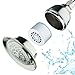 Hotel Spa 1152 AquaCare Head 5 Inch Face 6 Setting Showerhead with 3 Stage Shower Filter Cartridge Inside. (Brushed Nickel Finish)