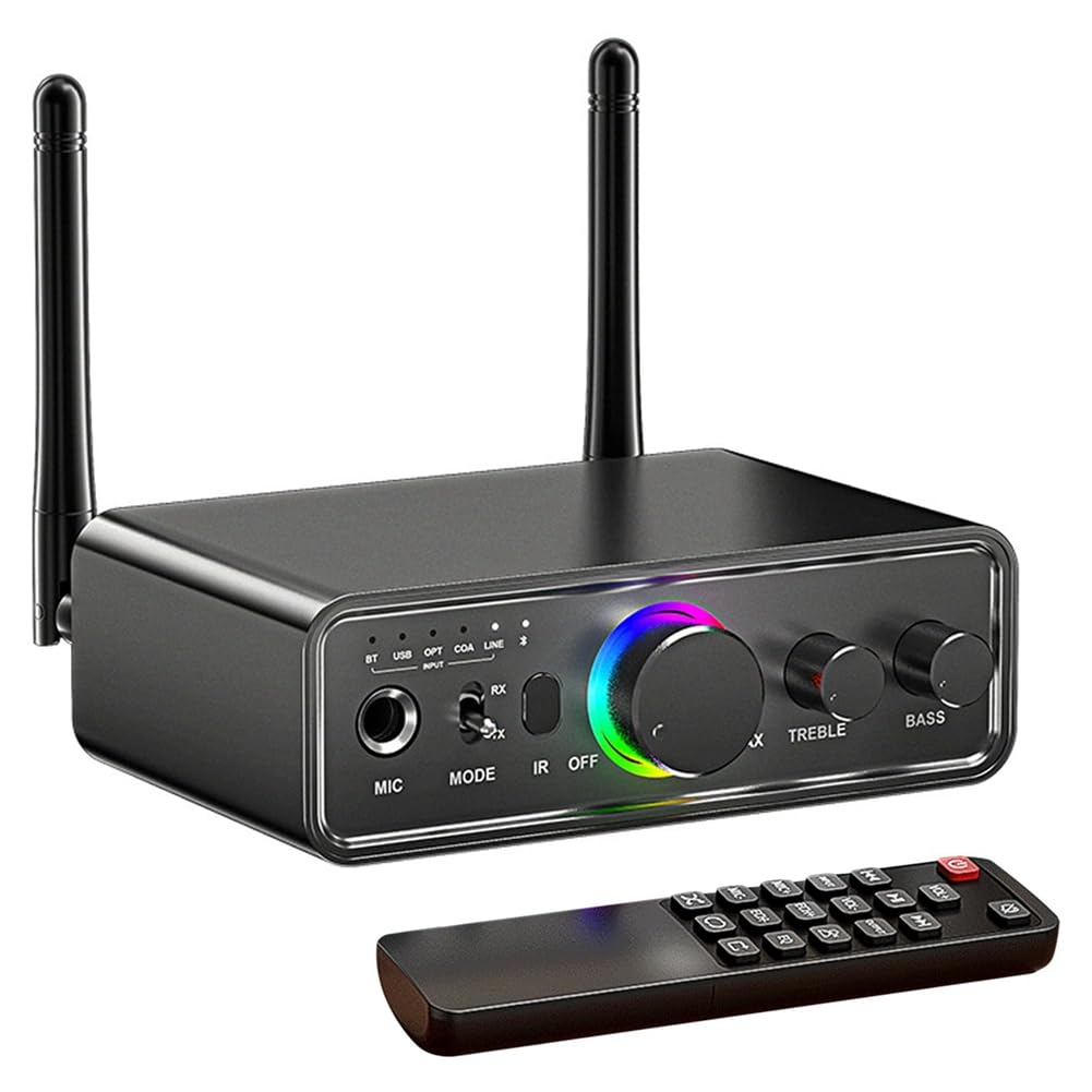 Stroagymoon Bluetooth 5.3 Transmitter Receiver 2-In-1 Wireless Audio Adapter for TV/PC/Headphone/KTV/Home Stereo Easy to Use