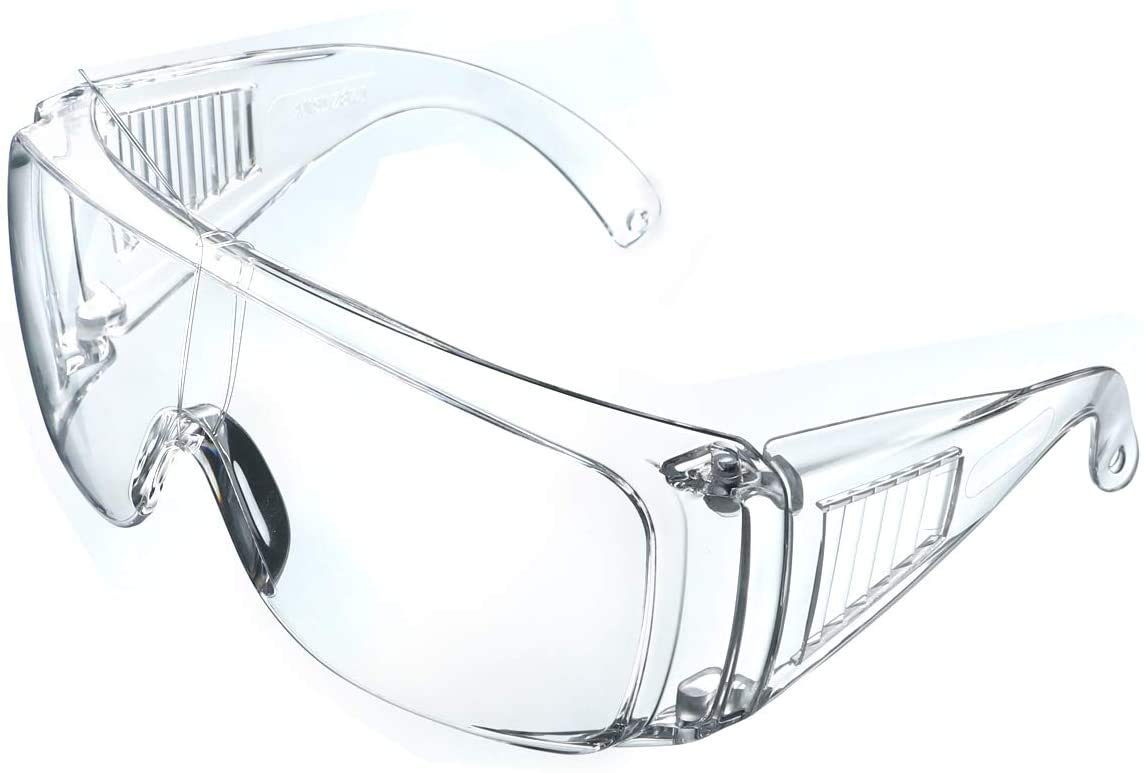 Safety Goggles,Protective Safety Glasses Crystal Clear & Anti-Fog Design - High Impact Resistance - Perfect Eye Protection for Lab, Chemical, and Workplace Safety (Transparent)
