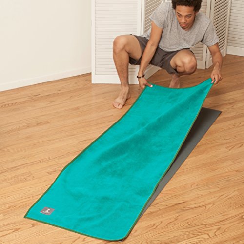 Cush Yoga Towel - 100% Microfiber Yoga Mat Towels - Without Silicone Backing - Absorbent - 600 gsm - Ultra-Thick for Bikram and Hot Yoga - Multiple Sizes and Colors - 24" x 72"