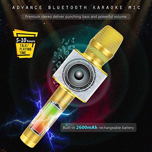 4 BONAOK+Upgraded+Bluetooth+Microphone+Rechargeable