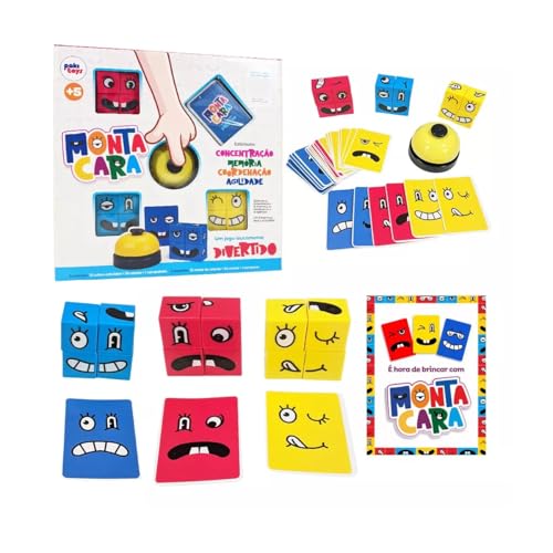 Jogo Educativo Cubo Das Emoções Monta Cara Expressão Faces Pedagógico Presente Para Criança Didático Infantil Menina Menino Divertido Criativo Paki Toys - 1202