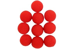 MINLIA 10PCS Red Sponge Balls Soft Magic Tool Sponge Balls,Lightweight Mini Sponge Balls Magic Street Classical Comedy Trick Props(2.5cm)