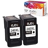 ejet Remanufactured Ink Cartridge Replacement for Canon PG-240XL 240 XL 5206B001 for Pixma MG3620 TS5120 MG2120 MG3520 MX452 MX512 MX532 MX472 MG3120 MG3122 MG4120 High Yield (2 Black)