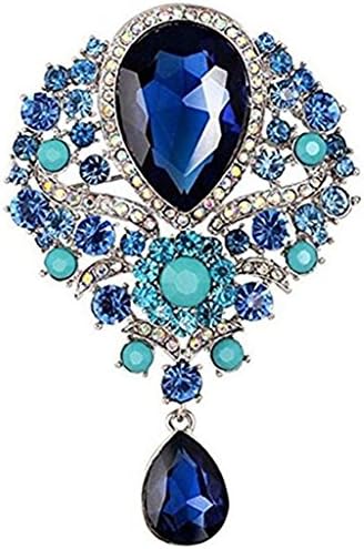 Crystal Rhinestone Glass Brooch Pins Wedding Jewelry Accessory