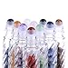 10 ml Roller Balls for Essential Oils - Small Glass Roller Bottles with Decorative Tops & Mini Tumbled Gemstone Chips Inside, 6 pcs