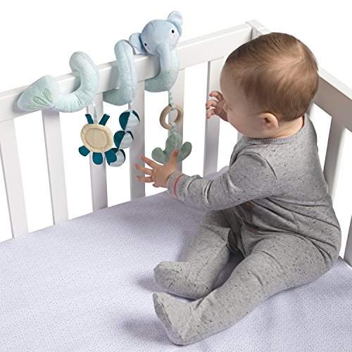 Manhattan Toy Safari Elephant Spiral Stroller and Crib Toy with Baby