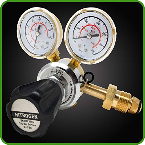MANATEE Nitrogen Regulator 3000 PSI - CGA580 Inlet Connection and 1/4-Inch Male Flare Outlet Connection Adjustable Gas Regulator HVAC Durable Brass Accurate and Dependable - Thumbnail 4