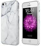 VAKO iphone 5s Case, Fabulous Marble pattern Soft TPU Cover for iphone5/5s/5SE (White)