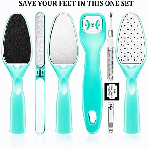 Foot File Remover, BoBo 8 PCS Piece Colossal Foot Rasp Foot Peel and Callus Clean Feet Dead Skin Tool Set