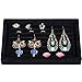 Valdler Velvet 7 Slots Ring Earrings Trays Showcase Display Jewelry Organizer Black
