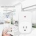Ameky WiFi Timer Plug Remote Control Sockets Programmable Electrical Outlet Switch Smart Socket Controlled Via Android/iOS APP US Standard Smart Home Automation with 3 Modes, White