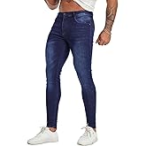 FIILIMER Men's Super Skinny Stretch Tapered Leg Slim Fit Ripped Distressed Jeans…