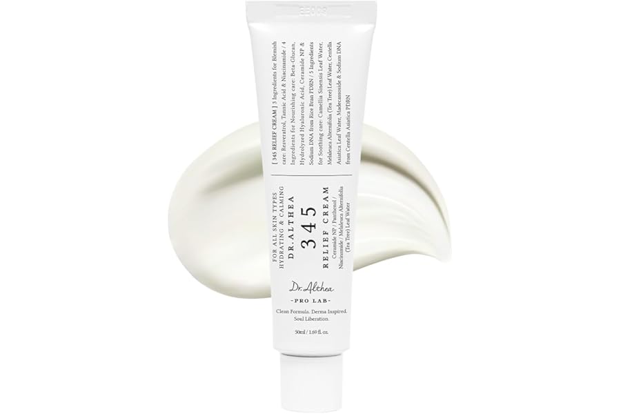 Dr.Althea 345 Relief Cream | Daily Face Moisturizer for Soothing Recovery and Blemish Care with PDRN & Niacinamide | Korean Vegan Skincare for All Skin Types, 1.69 Fl Oz (Ver.2 - Pack of 1)