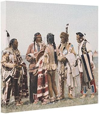 Canvas Picture Frames Costumes of Brave Dog Society Paint Canvas Indian