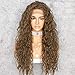 Sapphirewigs Kinky Curly Light Brown Color Women Daily Makeup Heat Resistant Synthetic Lace Front Party Wigs