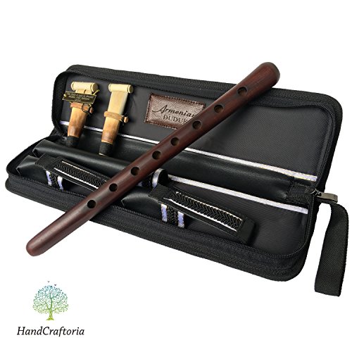 SALE - Professional Armenian DUDUK, leather case, 2 Pro reeds, Apricot Wood Flute Oboe Balaban Woodwind Instrument - Key A duduk with leather case - Playing Instruction