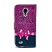 S4 Mini Case, Galaxy S4 Mini Case, Speedtek Bowknot Pattern Premium PU Leather Wallet Flip Protective Skin Case with Magnetic Closure for Samsung Galaxy S4 Mini i9190 (2013) (Built-in Credit Card/ID Card Slot)