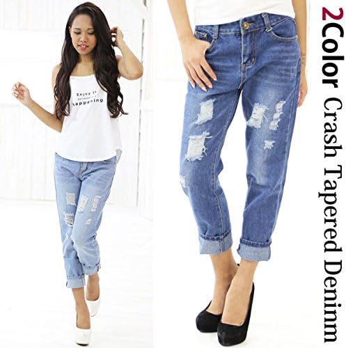 Amazon クラシカルエルフ Classical Elf ボーイフレンドデニム デニム レディース 大きいサイズ メンズ ボーイフレンド ストレッチ ダメージジーンズ クラッシュデニム ボーイズデニム ボーイズデニム ジーンズ 通販