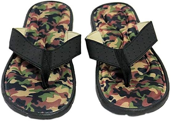 camo memory foam flip flops