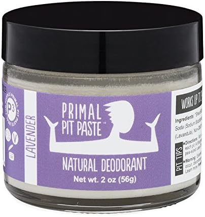 PRIMAL PIT PASTE All Natural Lavender Deodorant | 2 Ounce Jar | NO Aluminum
