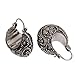 NOVICA Artisan Handmade .925 Sterling Silver Hoop Earrings Floral Indonesia 'Bali Paradise'