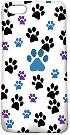 Black Blue Purple Dog Paw Prints Pattern Iphone 6 Plus Case, Protective 6Plus 5.5Inch Cellphone Cover, Lovely Cute Design