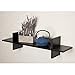 Danya B Decorative Black Laminate H Shaped Wall Shelf