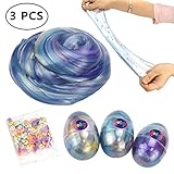 Soft Egg Slime Colorful Fluffy Slime Scented Stress Relief Toy Sludge Toys (3 Pack) …