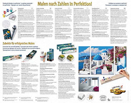 Schipper 609260783 Malen nach Zahlen - Santorin - Bilder malen für Erwachsene, inklusive Pinsel und Acrylfarben, Triptychon, 50 x 80 cm – Bild 3