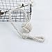 Anjee 2 Pack Curtain Tiebacks, Hand Knitting Cotton Rope Holdbacks for Window Curtain Tie Backs Indoor Outdoor Drapes Pull Backs Ties Drapery Knot Ball Ropes Holders Rural Decorative,1 Pair Beige