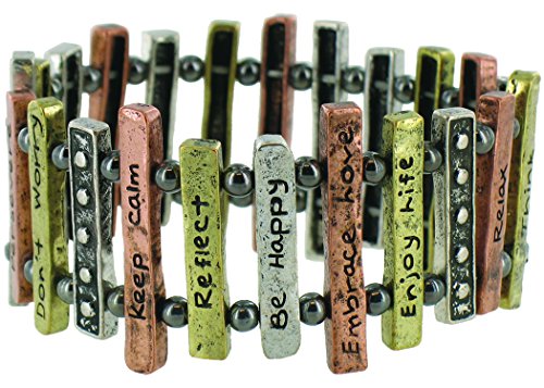 Pulsera elástica de tres tonos Stay On Track