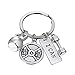 RINHOO FRIENDSHIP Stainless steel Fitness Keychains With Quotes Weight plate Dumbbell Kettlebell Exercise Charms Keyring (I CAN)