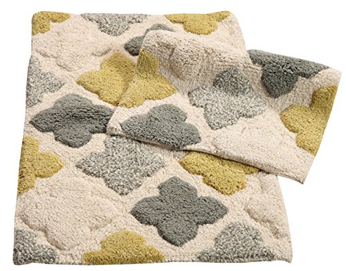 ChesapeakeMerchandising 14453 Inc. Alloy 2 Piece Bath Rug Set, 21" x 34 & 17" x 24", Willow
