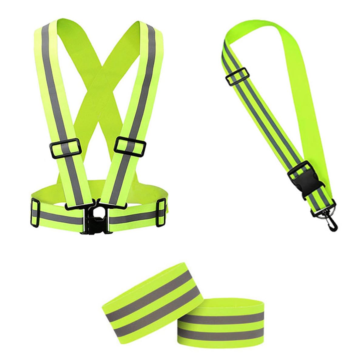 Tiardey Reflective Sash Reflective Running Gear High Visibility Safety Reflective Sash Reflective, High Visibility Reflective Gear, for Running Cycling Dog Walking Sports