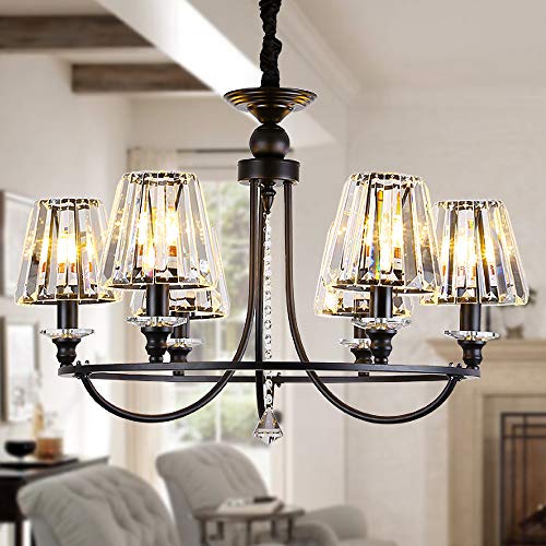 Amazon Com Osairuos 6 Lights Contemporary Crystal Chandeliers For