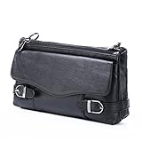 Leather Crossbody Bags For Women ,Cellphone Small Purse With Shoulder Strap ,Black Leather Wristlets Handbag ,Wallet Purse For Iphone 7 plus + Katloo Nail Clipper (Black)