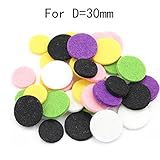 SANNYSIS 20 PCs 30mm Car Perfume Supplemental Pad Essential Oil Diffuser Cotton Decorate Jewelry Mat( random color)