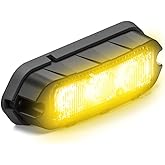 Feniex T3 Surface Mount | Amber | Compact, 14 Flash Patterns | 3 LEDs, Super Bright 3 Watt LEDs, SAE Class 1 | Emergency Warning Lights