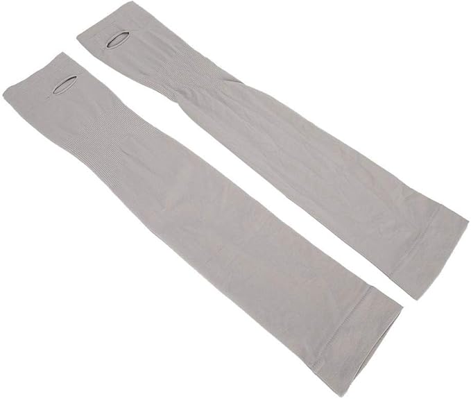 Amazon 腕の袖 男性用と女性用のuvプロテクションの長い太陽の袖 腕をカバーするタトゥーカバーアップ袖 冷却服 サイクリングランニングバスケットボール グレー アームカバー 通販