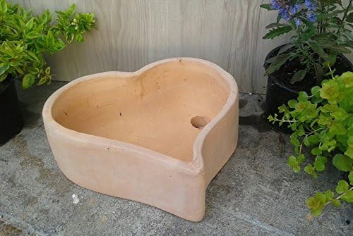 Herz Schale 27 Cm Breit Echt Terracotta Terrakotta Garten Deko Liebe Blumentopf Blumenkubel Muttertag Amazon De Garten