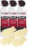 PlastiKote Black Aerosol Truck Bed Liner (15 oz) Bundle with Latex Gloves (7 Items)