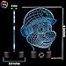 3D Optical Illusion Night Light - 7 LED Color Changing Lamp - Cool Soft Light Safe For Kids - Solution For Nightmares - Super Mario