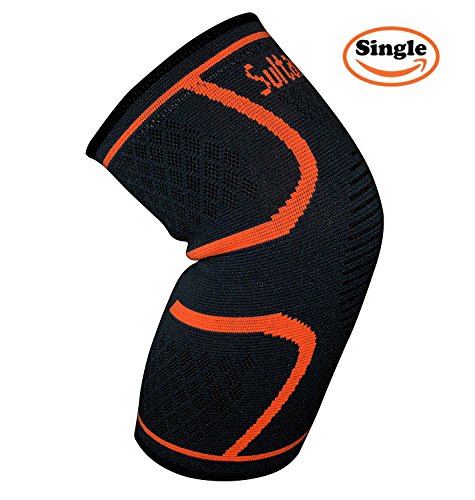 Knee Brace, knee Compression Sleeve, Compression Knee Sleeve, Joint Pain Relief, Knee Wrap, Jogging, Sports, Knee Pain, Arthritis and Injury Recovery-Single Wrap (Medium)